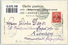 8590 Romanshorn 1899 Gebrauchsspuren Zusammenkunft d. Verkehrspersonals d.Bodenseestaaten Lithographie beschnitten