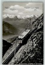 6010 Pilatus Kulm 1947 Foto AK Zahnradbahn Pilatusbahn Eselwand