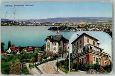 8702 Zollikon 1929 Gebrauchsspuren Gasthaus Bellevue