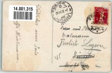 8702 Zollikon 1929 Gebrauchsspuren Gasthaus Bellevue