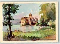 7320 Sargans Künstlerkarte Schloss sign. Marc