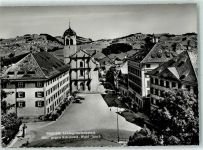 9043 Trogen - Landsgemeindeplatz Blick gegen Rehetobel-Wald