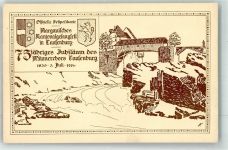5080 Laufenburg 1914 Lithographie Aargauisches Kantonalgesangsfest 1914 75. Jubiläum Männerchor