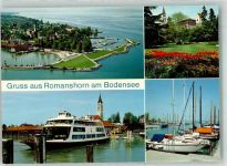 8590 Romanshorn 1982 Foto AK Hafen Fähre