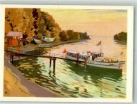 4127 Birsfelden Sonderstempel Station Waldhaus in der Hard Ausstellung 1950 Dampfschiff