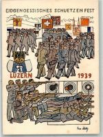 6000 Luzern Lucerne 1939 Künstlerkarte Eidgenössisches Schützenfest