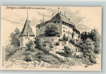 3177 Laupen BE Künstlerkarte Schloss Laupen sign.