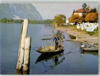 6816 Bissone Foto AK Fischerboot Lago di Lugano