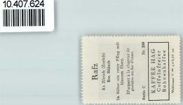8197 Rafz - Vignette Wappen Kaffee Hag 1920-1940 Pflug