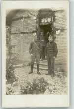 4125 Riehen 1920 Privatfoto AK Zwei Schweizer Soldaten Ort lt. Fotograf