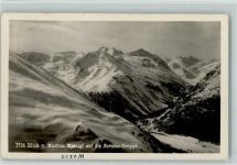 Muottas Muraigl - Blick von Muottas Muraigl auf die Bernina-Gruppe Winteraufnahme