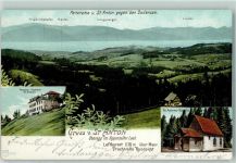 St. Anton Pass 1903 - Pension Alpenhof St. Antons-Kapelle Panorama gegen den Bodensee