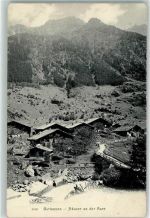 3864 Guttannen 1906 - Häuser an der Aare