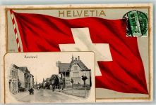 8580 Amriswil Prägedruck Fahne Schweiz Lithographie