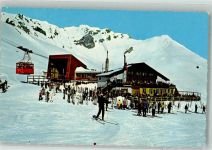 Weissfluh 1965 Foto AK Gasthaus Parsennhütte Seilbahn Winter