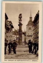 3000 Bern Berne Gebrauchsspuren Spitalgasse Dudelsackpfeiferbrunnen Käfigturm Soldaten