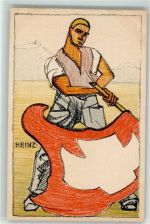 Künstlerkarte Fahnenschwinger sign. Heinz