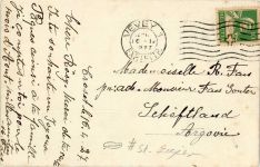 2350 Saignelégier 1927 - Ort handschriftlich Pension