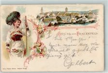 8500 Frauenfeld 1898 Lithographie Tracht Wappen