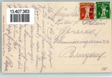 6130 Willisau 1919 - Hauptstrasse mit Brunnen , Landschulhaus, gute Erhaltung AK