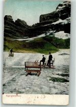 3823 Eigergletscher Gebrauchsspuren Winter Schlitten Verlag Dr. Trenkler