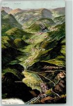 2105 Travers 1907 - Vogelschau Neuenburger Jura