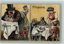 Für Proporz & Wahlgerechtigkeit - Volksabstimmung 1910 AK