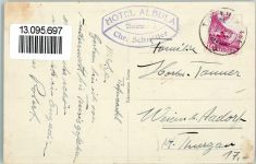 7450 Tiefencastel - Panoramaansicht Dorf Hotel Julier Kirche