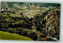 6484 Wassen UR - Viadukt Gotthardbahn Dampflok