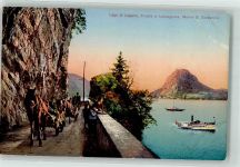 San Salvatore - Raddampfer Strasse nach Castagnola Kutsche