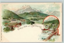 7550 Scuol Schuls Lithographie