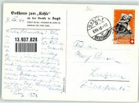 4302 Augst BL Künstlersteindruck Gasthaus zum Rößli sign. Leupin