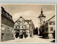 9320 Arbon 1950 Foto AK Kirche Fahrrad