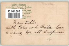 1904 - mit echter Stoff Applikation Vaudoise mit Wintrauben AK