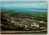 9430 St. Margrethen SG - Fliegeraufnahme im Rheintal mit Bodensee