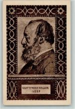 Gottfried Keller 1919 AK gute Erhaltung - Studenten Bundesfeier Ganzsachen Schweiz