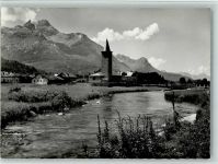 7515 Sils/Segl Baselgia - Oberengadin Partie am Inn mit Piz della Margga