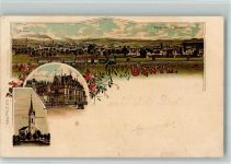 9240 Uzwil 1899 BOAKC Lithographie Hotel Kirche Niederuzwyl Hohenkasten Säntiskette Verlag Künzli Nr 1386