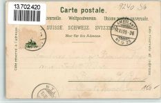 9240 Uzwil 1899 BOAKC Lithographie Hotel Kirche Niederuzwyl Hohenkasten Säntiskette Verlag Künzli Nr 1386