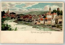 5080 Laufenburg Lithographie / Künstlerkarte sign. Biese