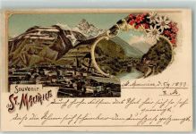 1890 St-Maurice 1899 Lithographie Edelweiss Verlag Künzli Nr 668