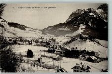 1660 Château-d´Oex - Schnee Winter Turm Berge