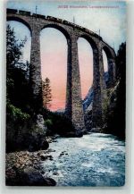 Albulabahn - Landwasserviadukt Eisenbahn Bahnpost Zug 62