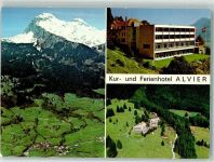 9479 Oberschan Foto AK Hotel Alvier