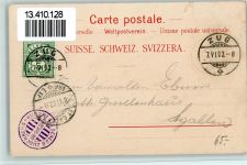 6300 Zug Zugo 1903 Lithographie Gruss aus - Kurort Felsenegg, Verlag Müller & Trüb Nr. 189