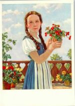 Emil Bauer - Mädchenbildnis, sehr gute Erhaltung AK Pro Infirmis Schweiz 1940