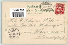 1904 - mit echter Stoff Applikation Prägedruck Verlag Künzli Tobler Nr. 1 - Liebespaar Tanz AK