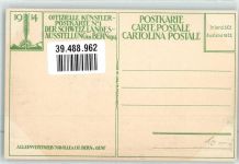 3000 Bern Berne Künstlerkarte Landesausstellung 1914 Nr.1 sign. A.Wyss Ausstellungsstempel