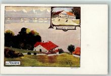 Col de la Tourne Künstlerkarte Facade de L'Hotel sign Paris