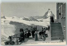 Gornergrat - Touristen auf der Terrasse